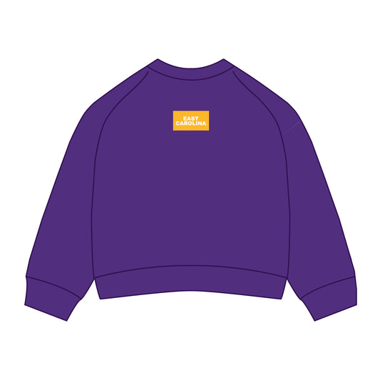The Ava Airy Crewneck East Carolina Woven Label | Purple