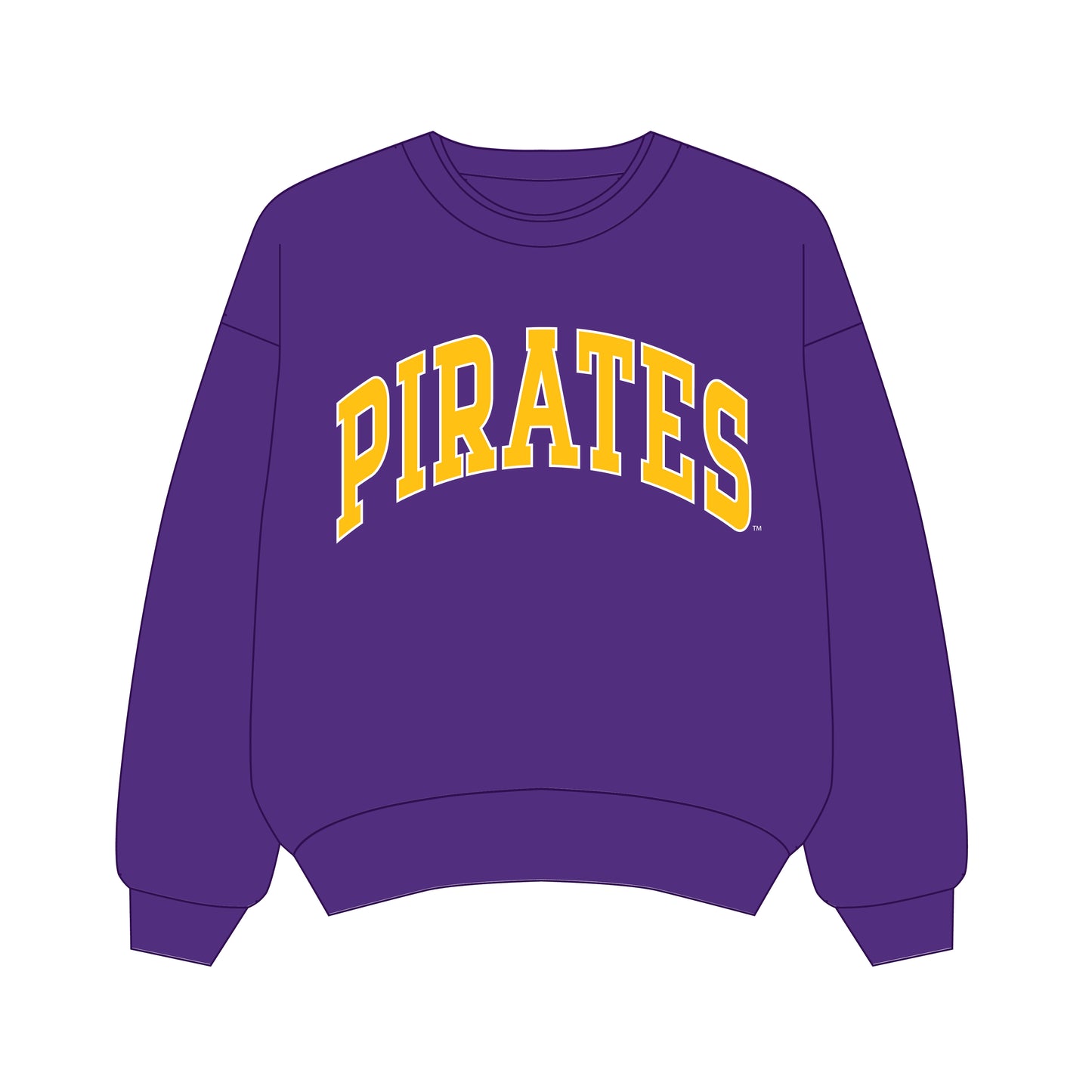 The Olivia Oversized Crewneck East Carolina | Youth Purple