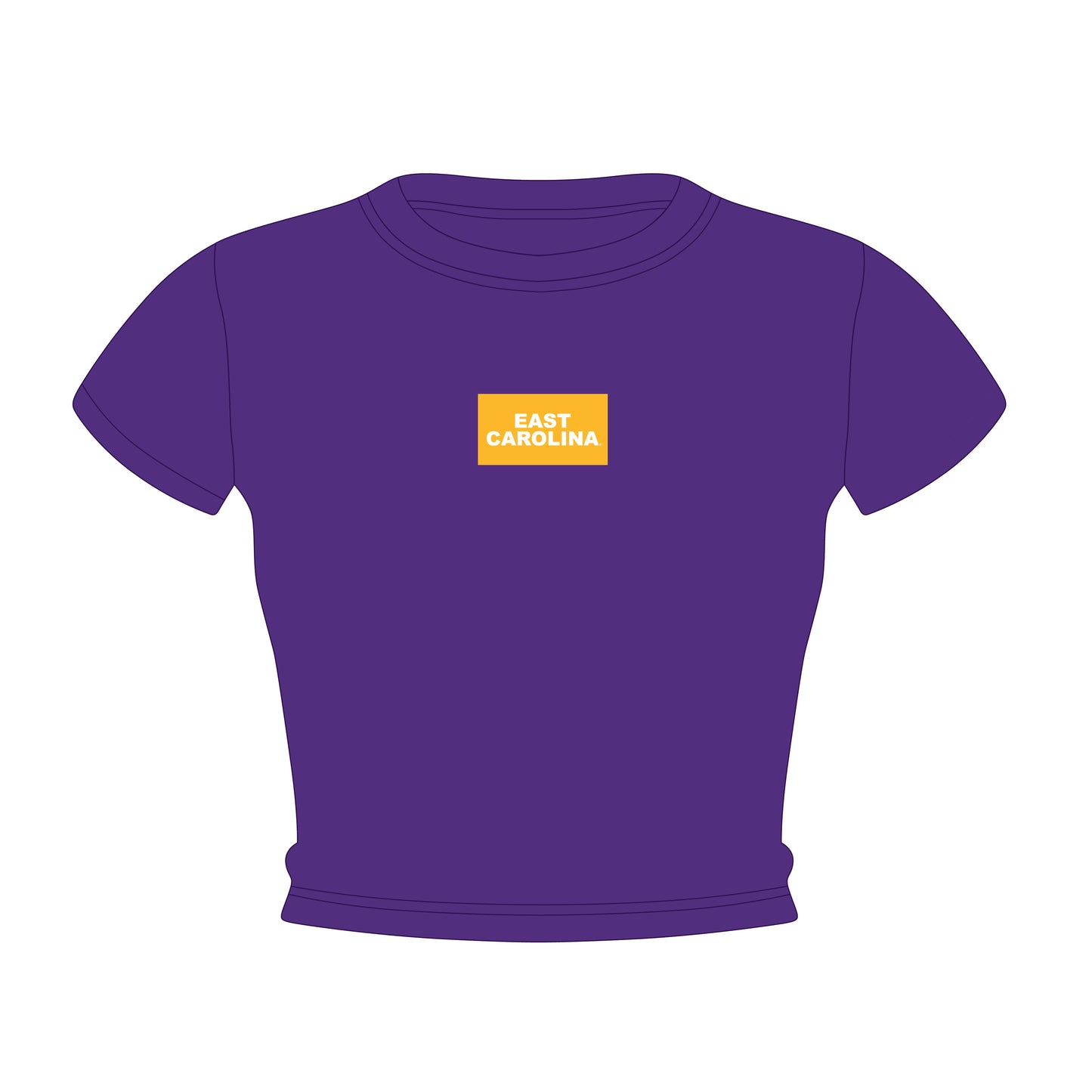 The Raegan Ribbed Baby Tee East Carolina Woven Label | Youth Purple