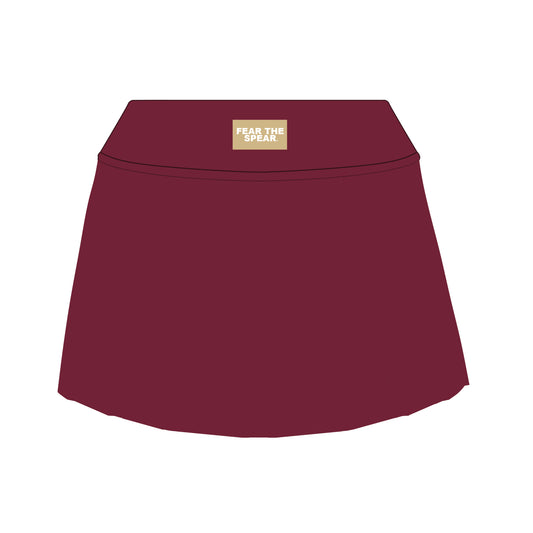 The Alli Tennis Skort Fear The Spear Woven Label | Garnet