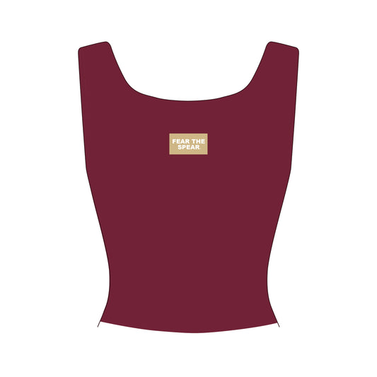 The Alli Airy Tank Fear The Spear Woven Label | Garnet