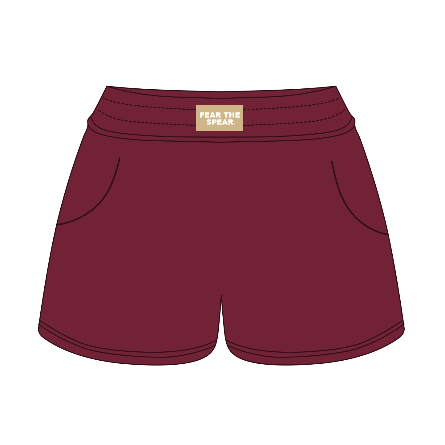 The Ava Airy Shorts Fear The Spear Woven Label | Youth Garnet