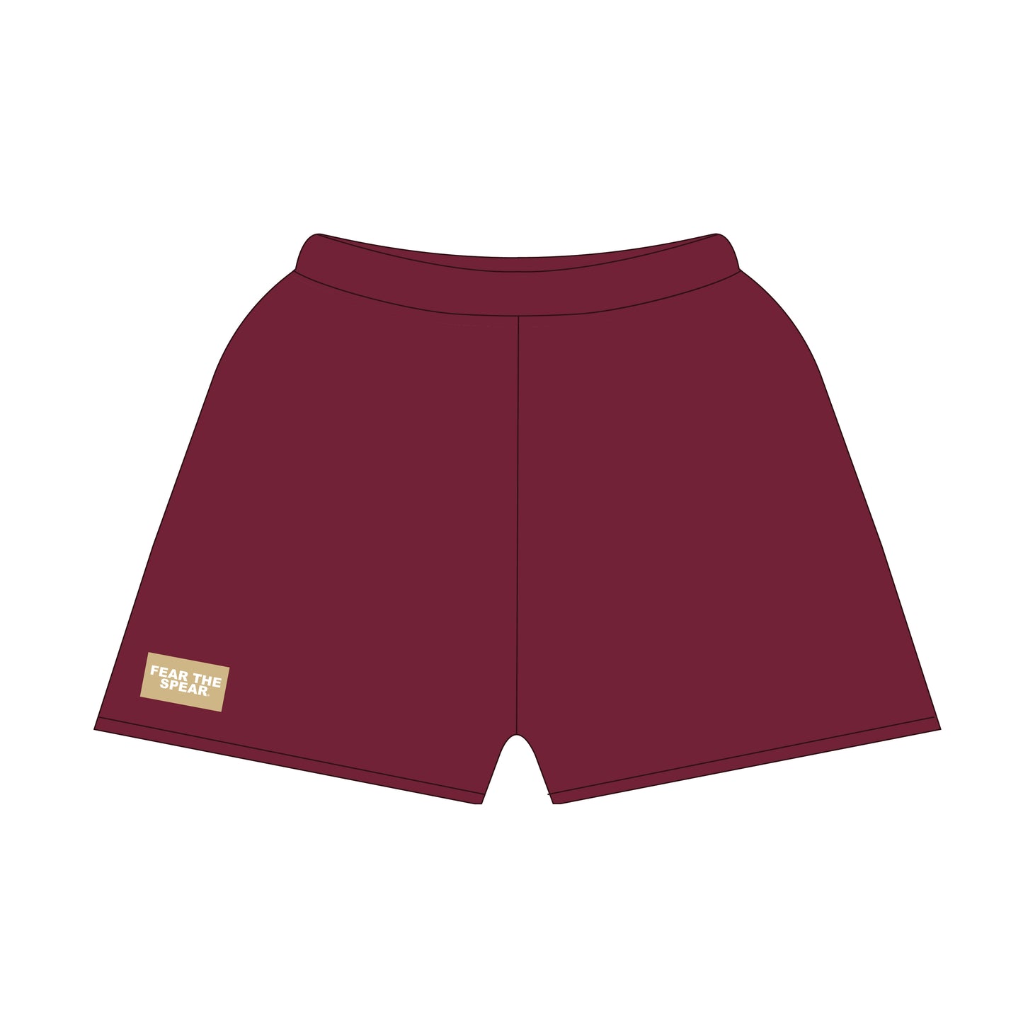 The Becca Shorts Fear The Spear Woven Label | Maroon