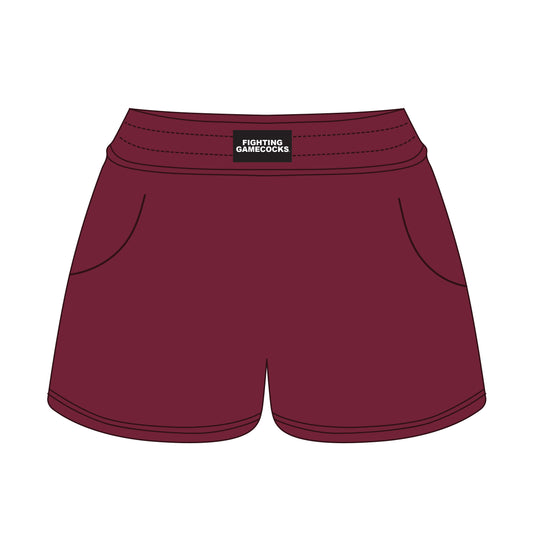The Ava Airy Shorts Fighting Gamecocks Woven Label | Youth Maroon