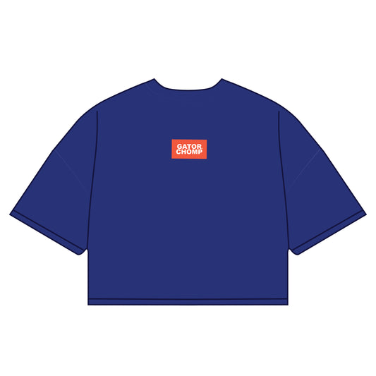 The Kristen Airy Tee Gator Chomp Woven Label | Royal