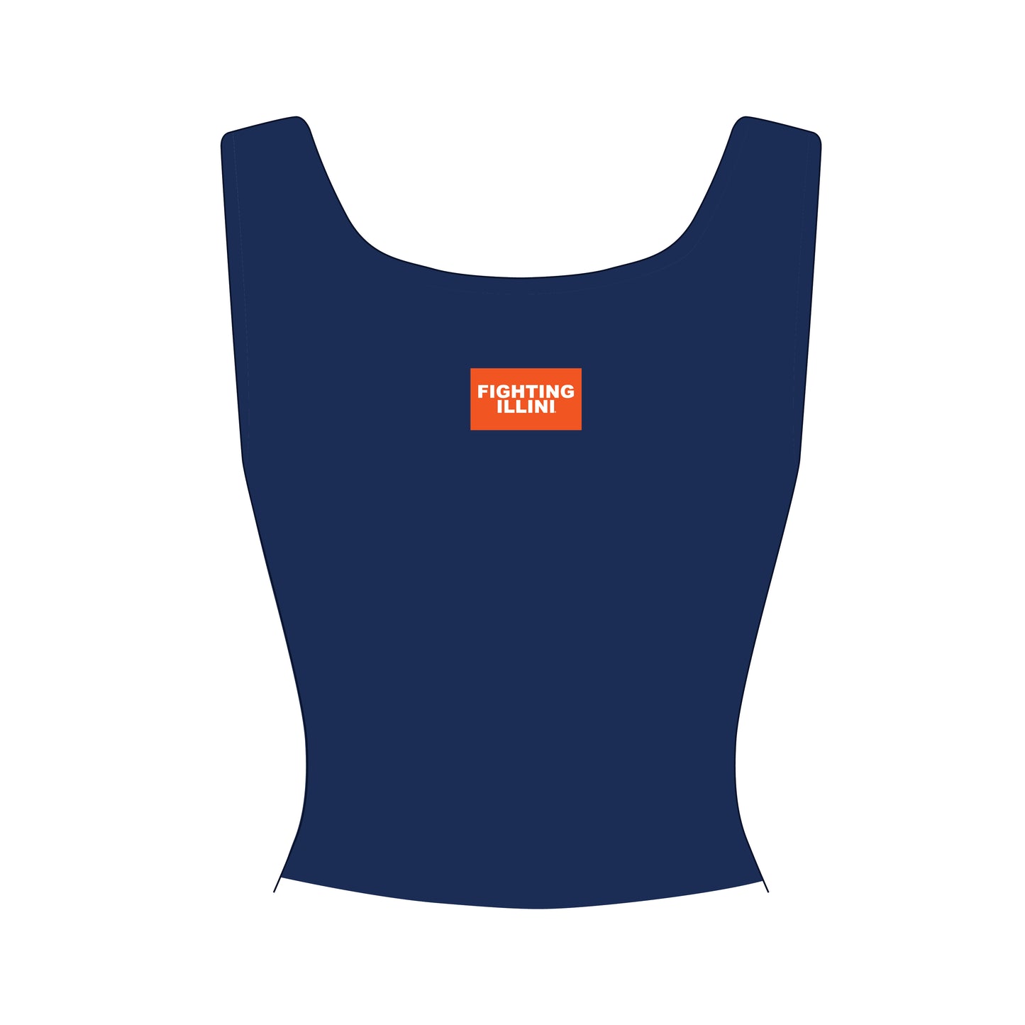 The Alli Airy Tank Fighting Illini Woven Label | Navy
