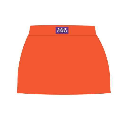 The Anna Active Skort Fight Tigers Woven Label | Orange