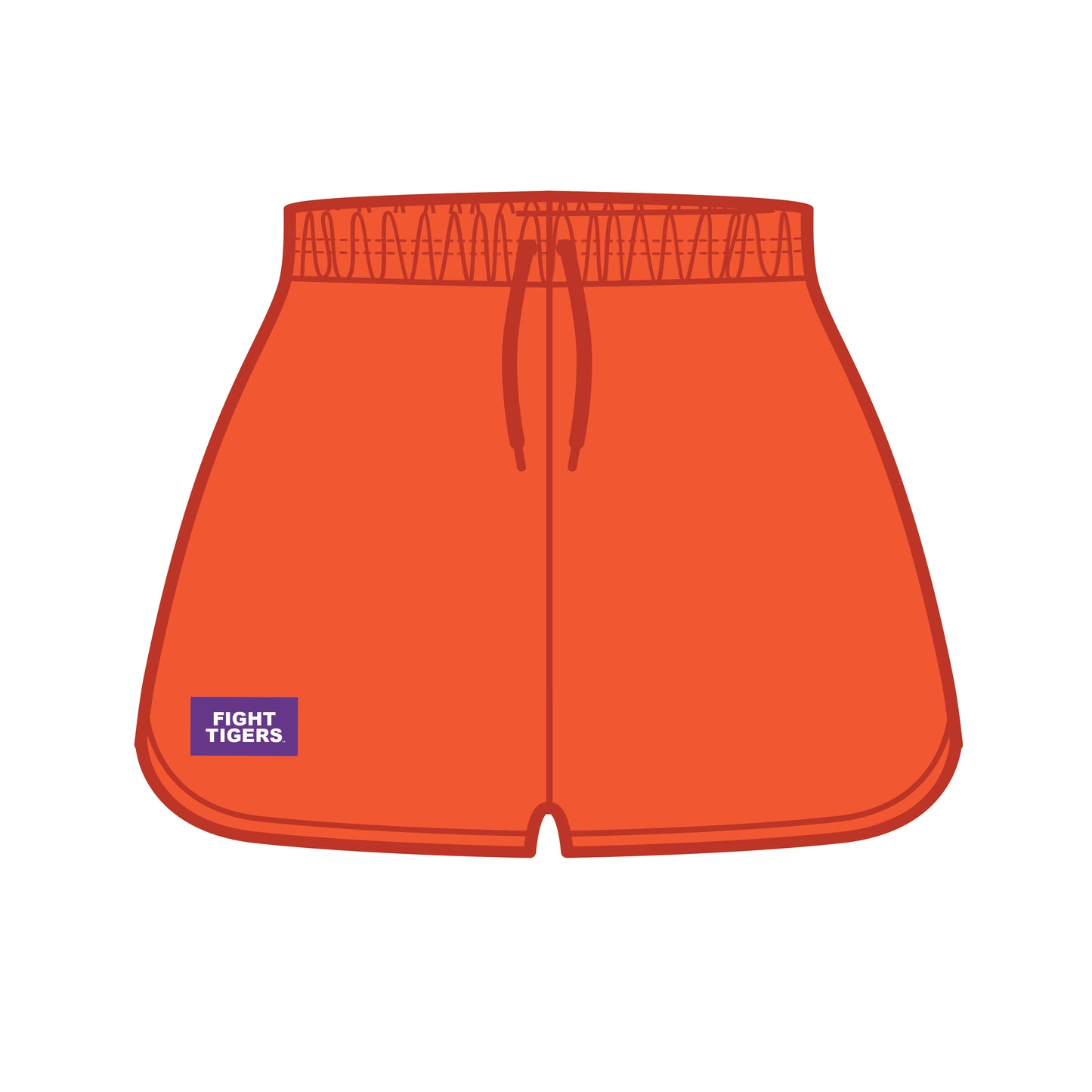 The Kristen Airy Lounge Shorts Fight Tigers Woven Label | Orange