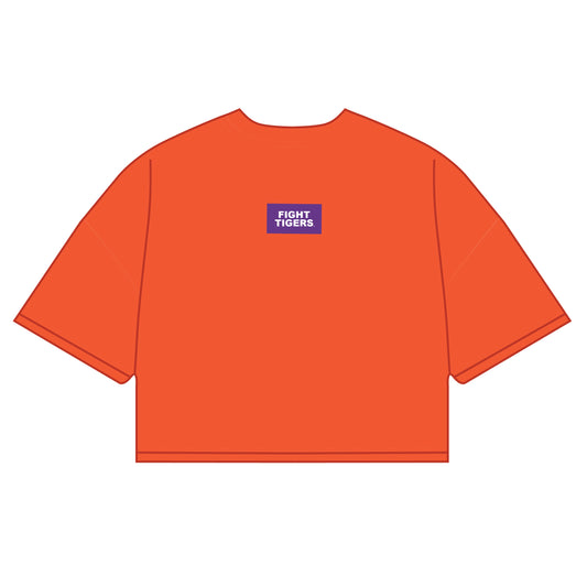 The Kristen Airy Shirt Fight Tigers Woven Label | Orange