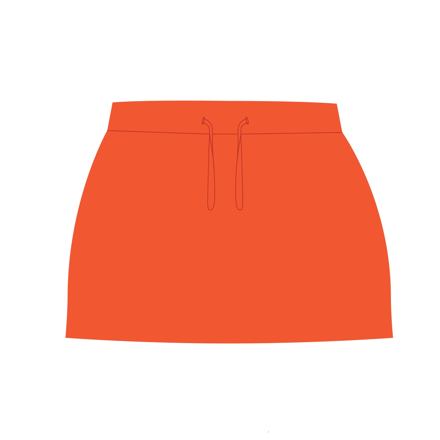 The Anna Active Skort Fight Tigers Woven Label | Orange