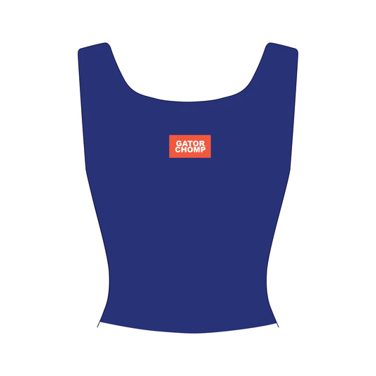 The Alli Airy Tank Gator Chomp Woven Label | Royal