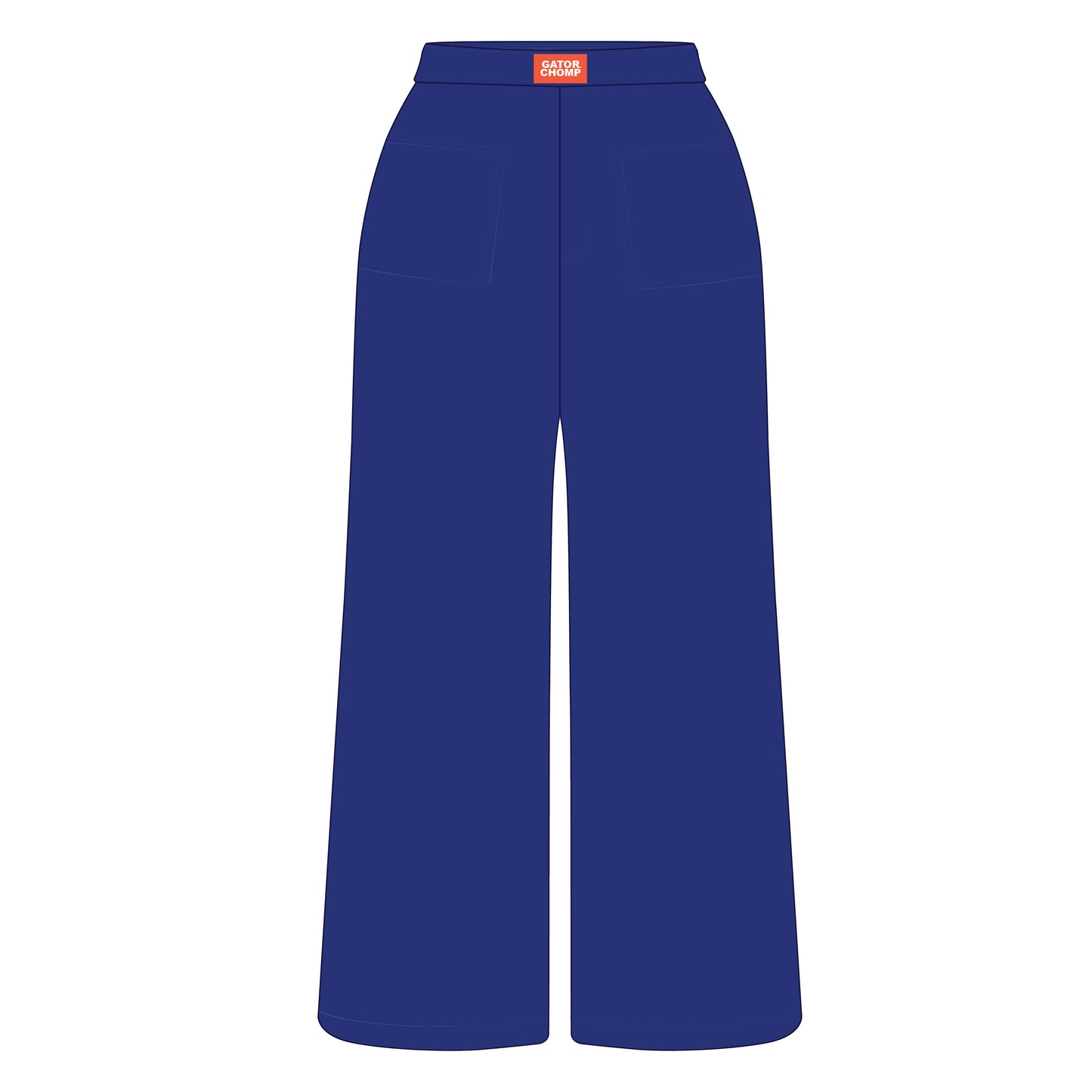 The Ava Airy Pants Gator Chomp Woven Label | Royal