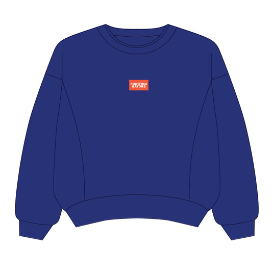 The Molly Corded Crew Fighting Gators Woven Label | Royal