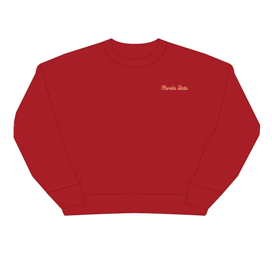 The Brooke Solid Crewneck Florida State | Garnet