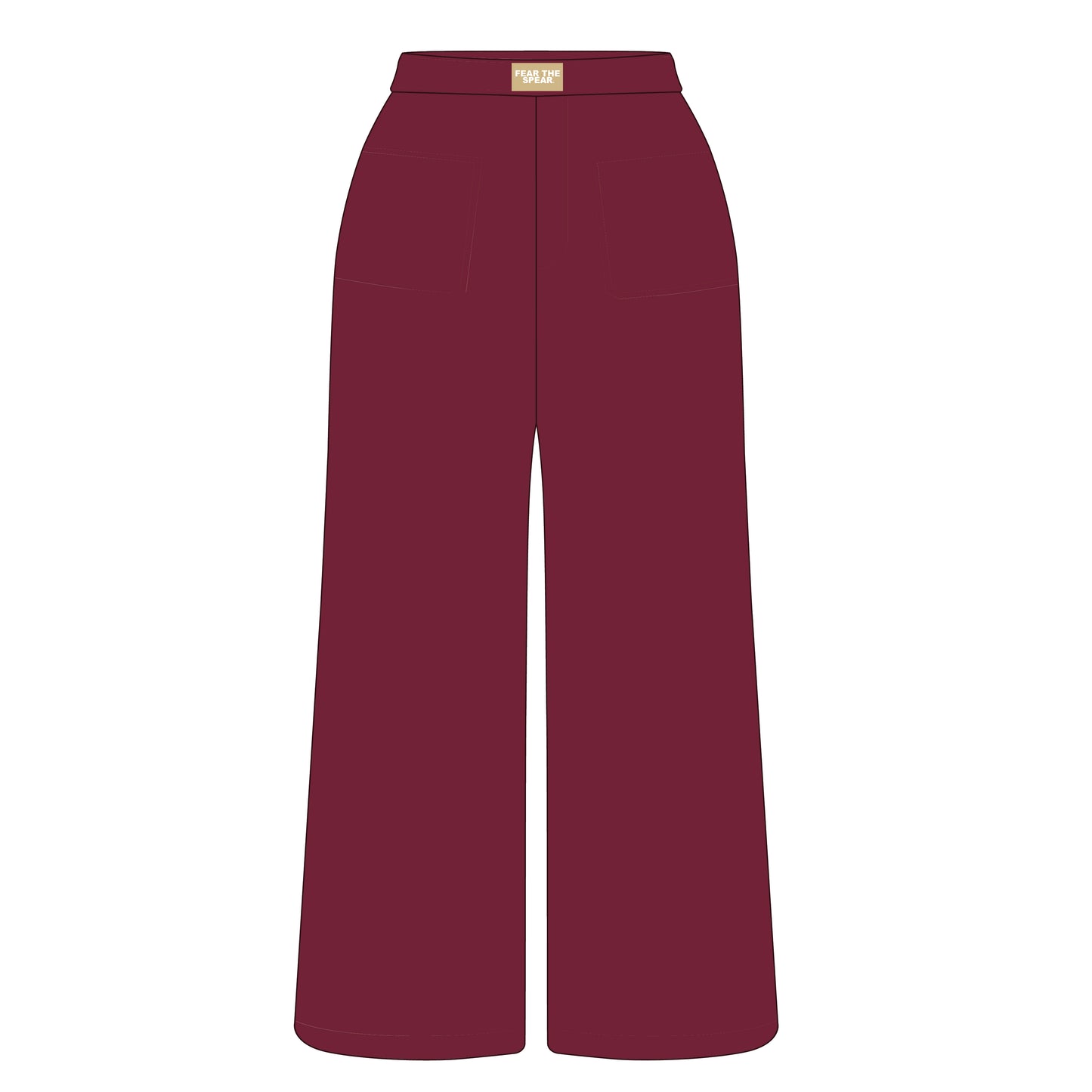 The Ava Airy Pants Fear The Spear Woven Label | Garnet
