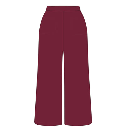 The Ava Airy Pants Florida State Woven Label | Garnet
