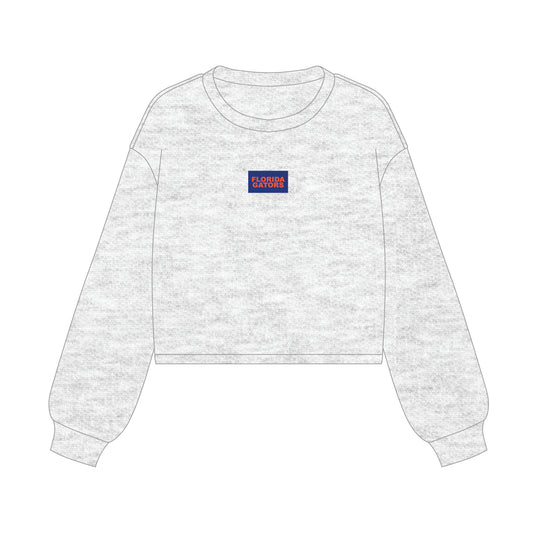 The Becca Boxy Crewneck Florida Gators Woven Label | Youth Ash