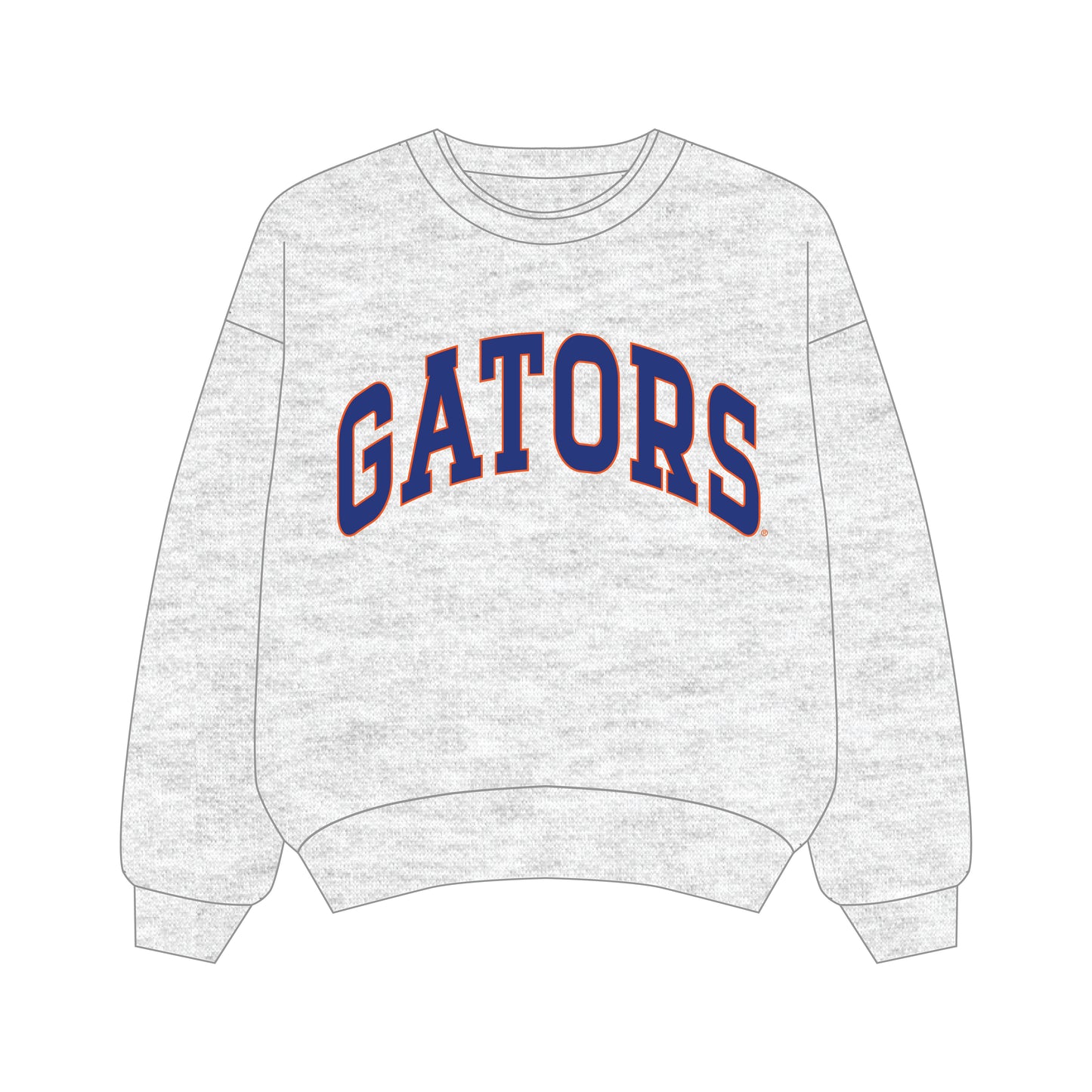The Olivia Oversized Crewneck Gators | Youth Ash