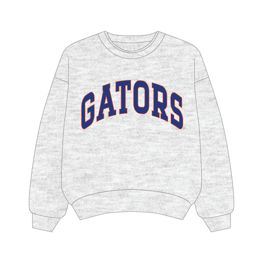 The Olivia Oversized Crewneck Gators | Youth Ash