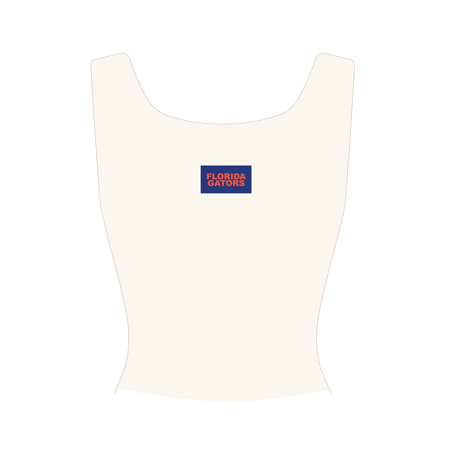 The Alli Ribbed Tank Florida Gators Woven Label | Bone