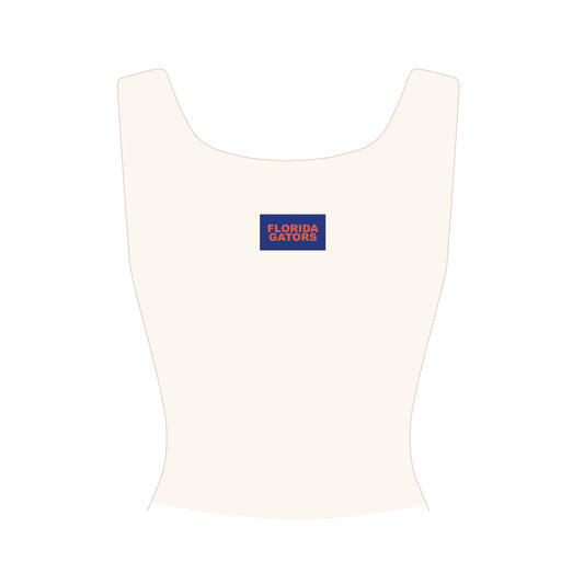 The Alli Ribbed Tank Florida Gators Woven Label | Bone