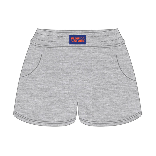 The Ava Airy Shorts Florida Gators Woven Label | Heather Grey