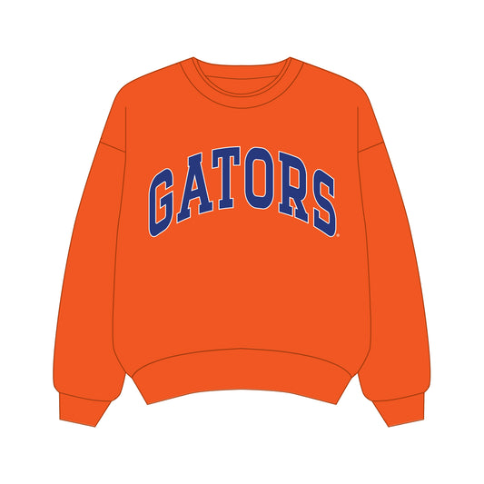 The Olivia Oversized Crewneck Gators | Orange