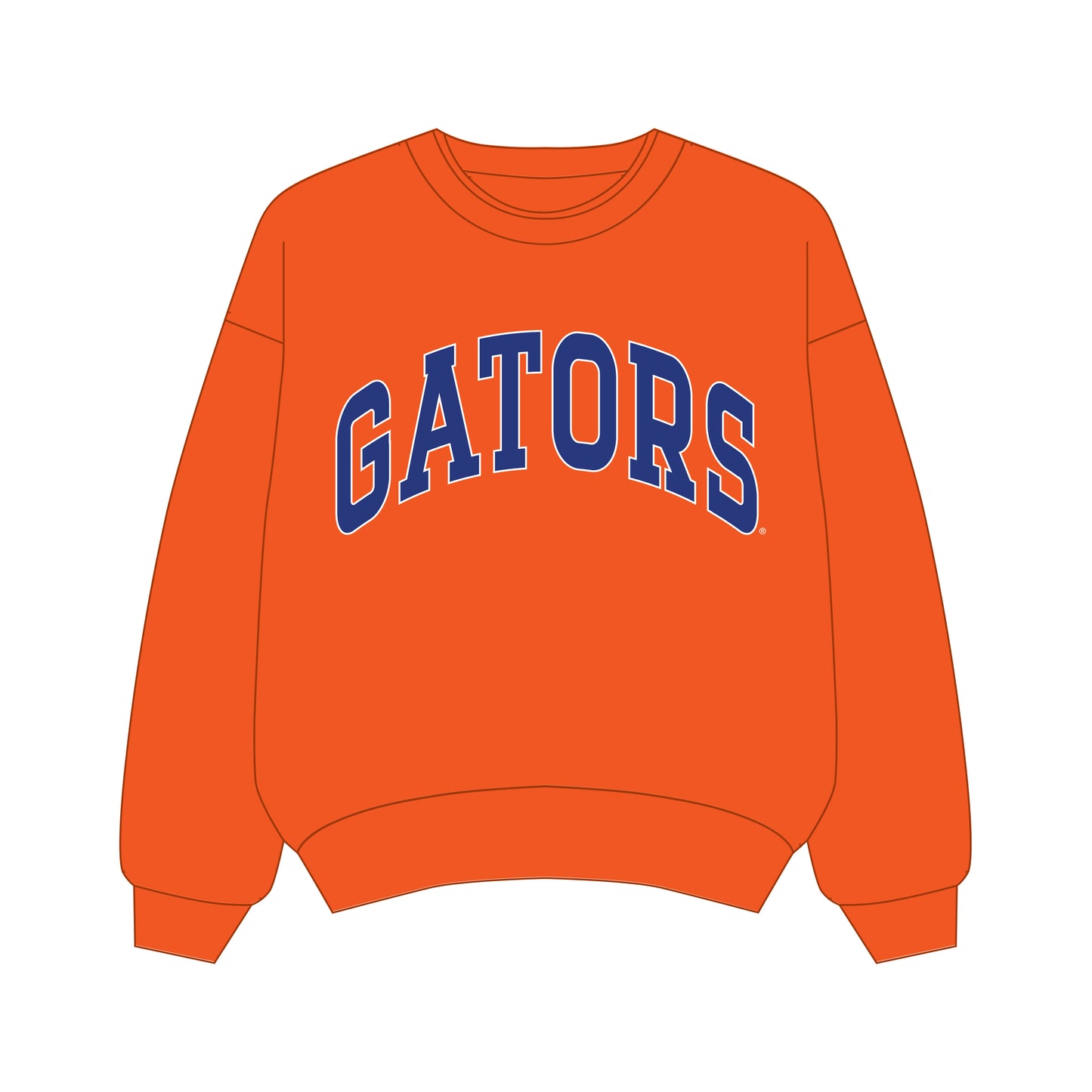 The Olivia Oversized Crewneck Gators | Youth Orange