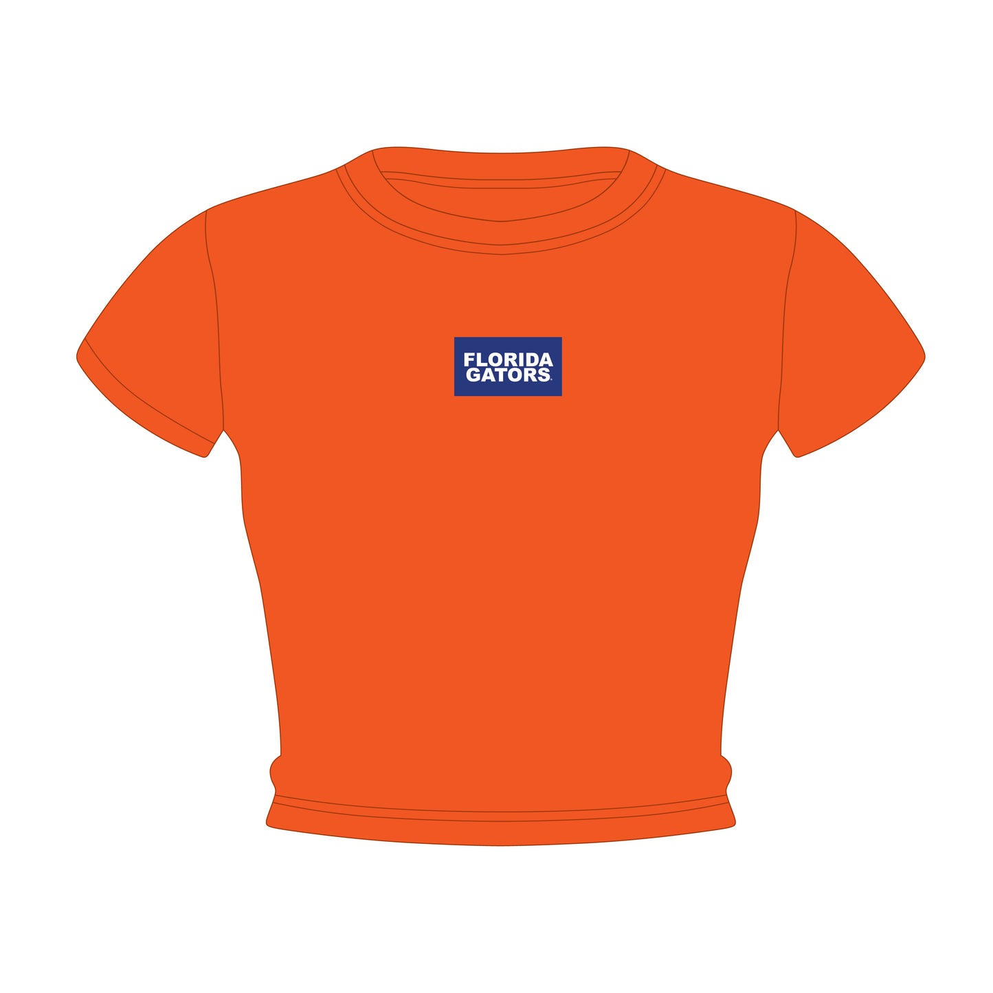 The Raegan Ribbed Baby Tee Florida Gators Woven Label | Orange