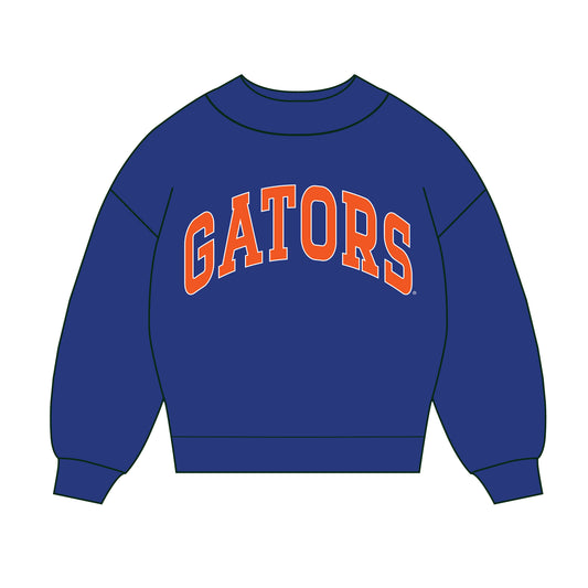 The Madi Classic Mockneck Gators Applique | Royal