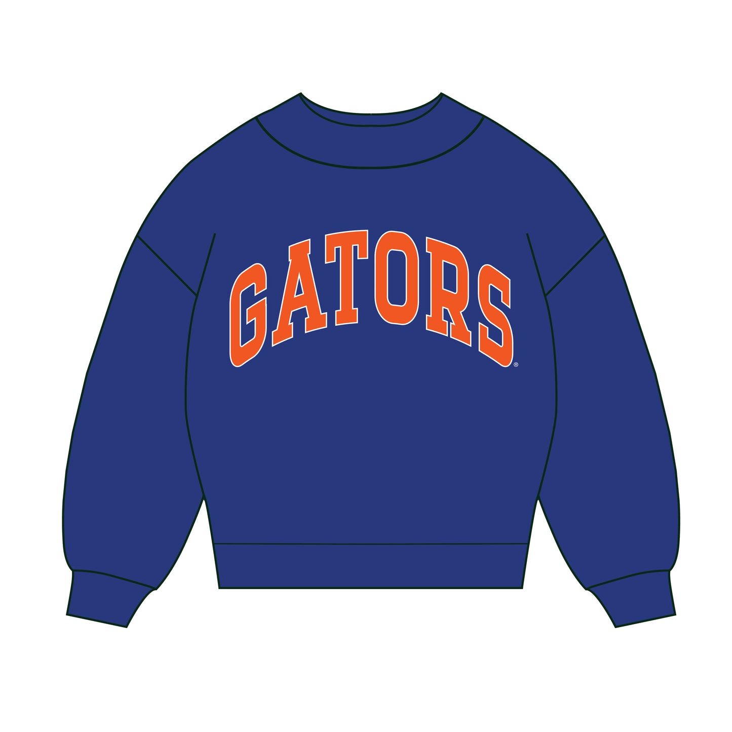 The Madi Classic Mockneck Gators Applique | Youth Royal