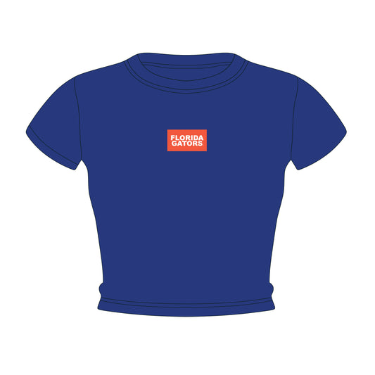 The Raegan Ribbed Baby Tee Florida Gators Woven Label | Royal