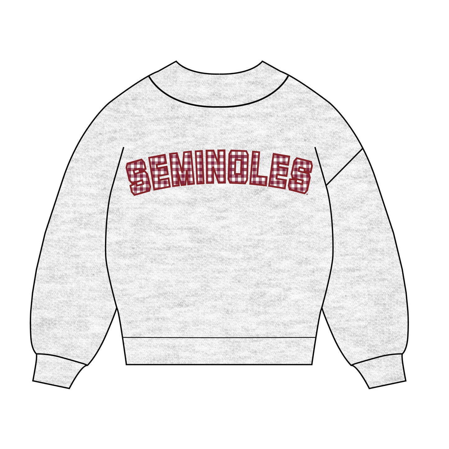 The Mallory Gingham Mockneck Seminoles | Ash
