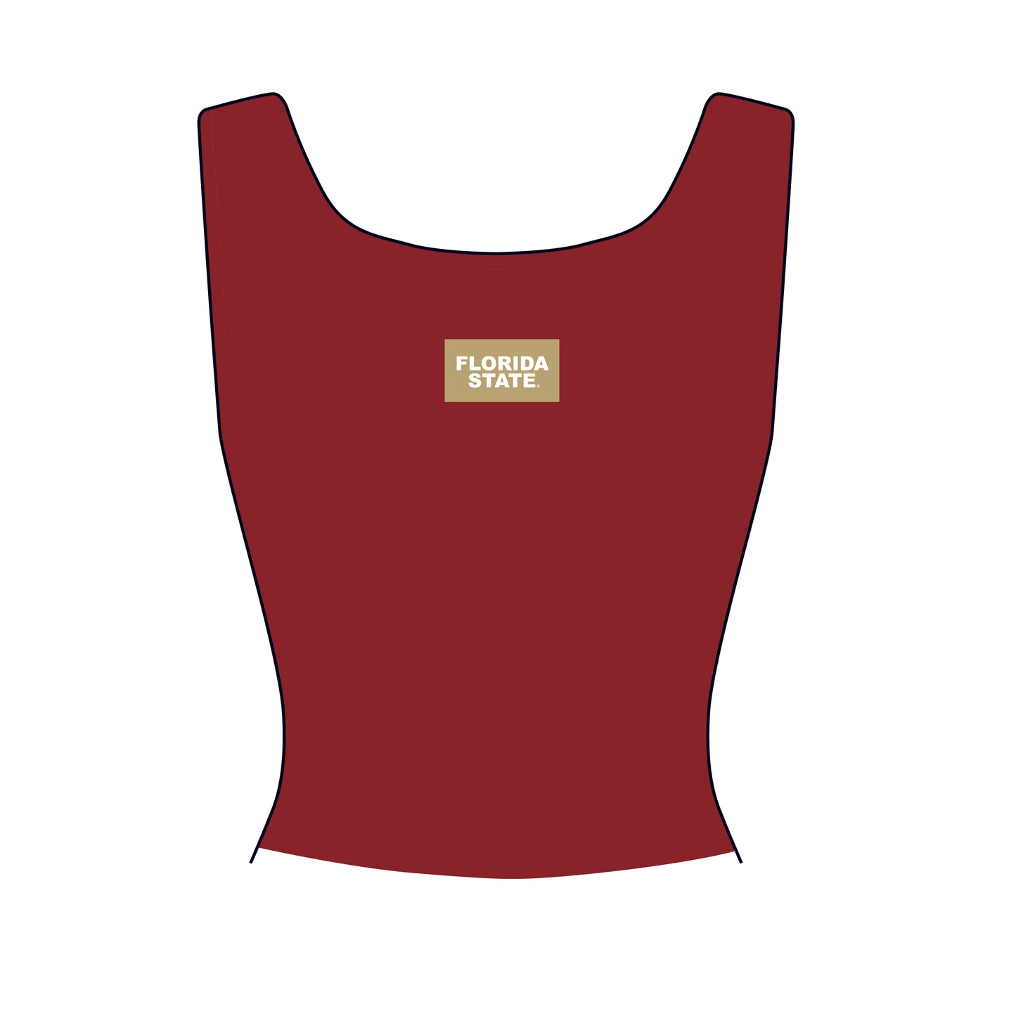 The Alli Ribbed Tank Florida State Woven Label | Youth Garnet