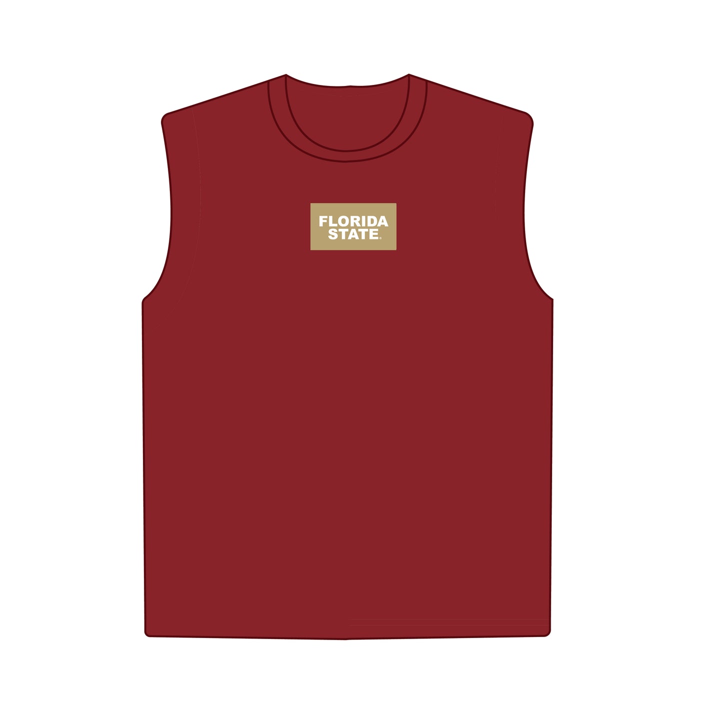The Anna Active Tank Florida State Woven Label | Garnet