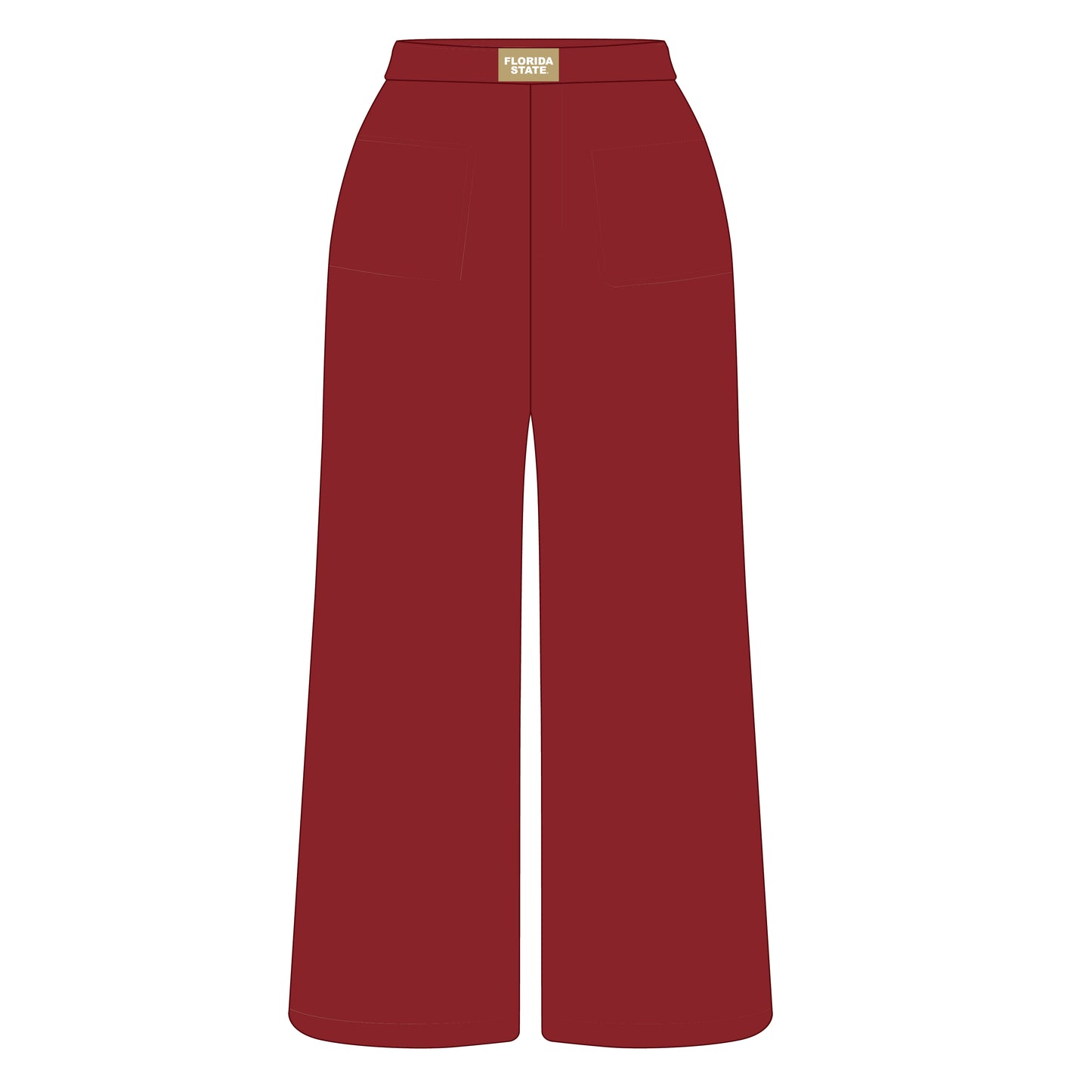 The Ava Airy Pants Florida State Woven Label | Garnet