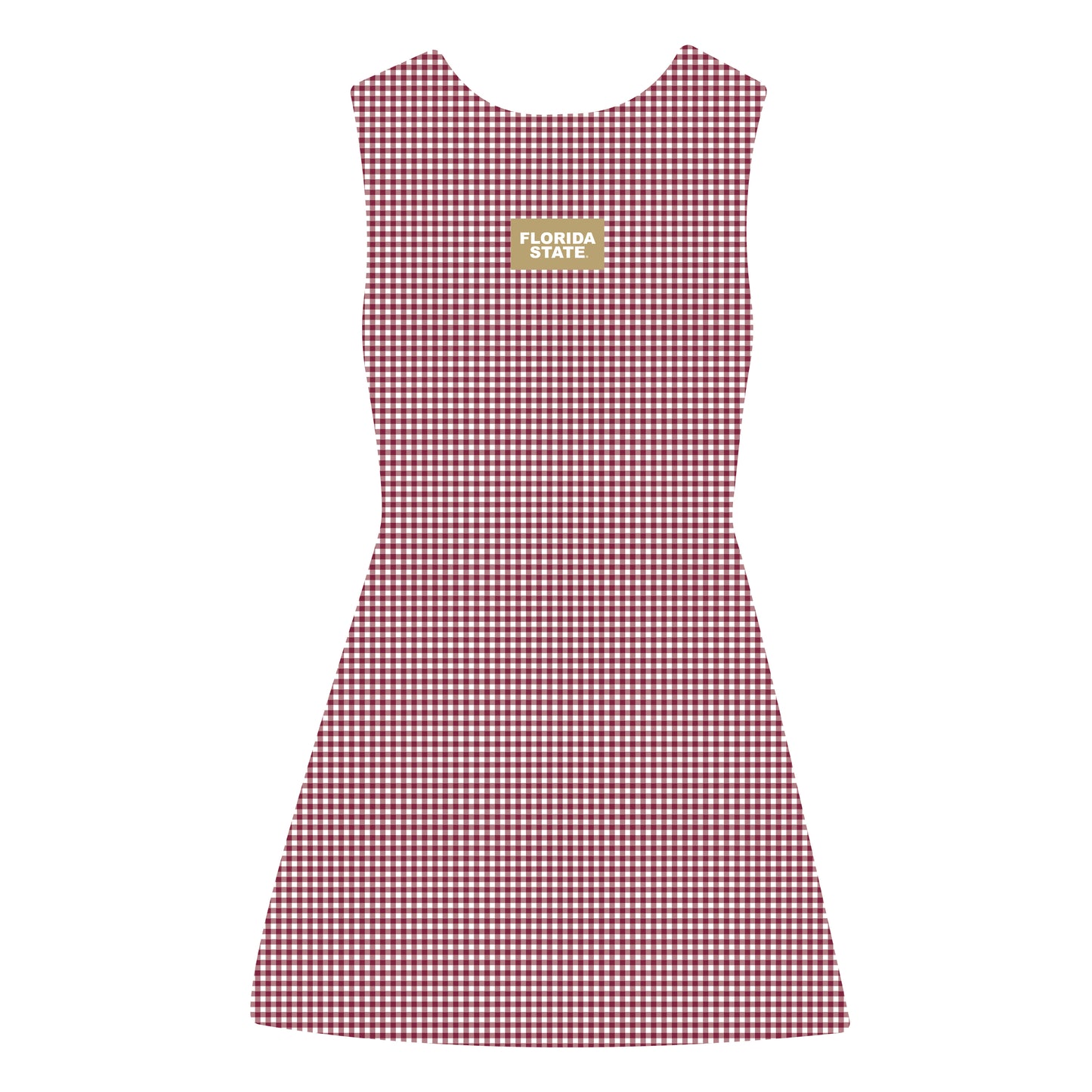 The Grace Gingham Dress Florida State Woven Label | Garnet