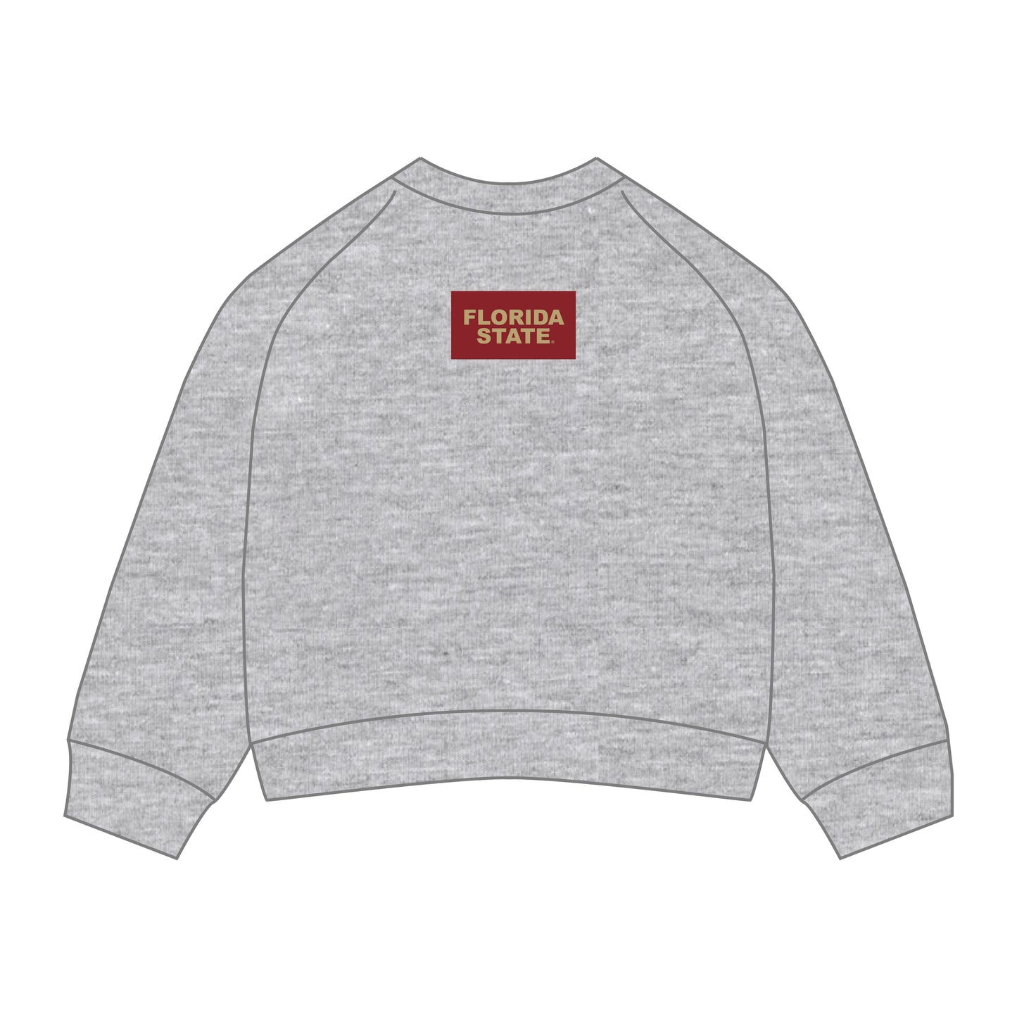 The Ava Airy Crewneck Florida State Woven Label | Youth Heather Grey