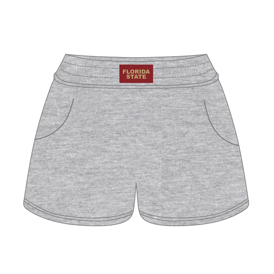 The Ava Airy Shorts Florida State Woven Label | Youth Heather Grey