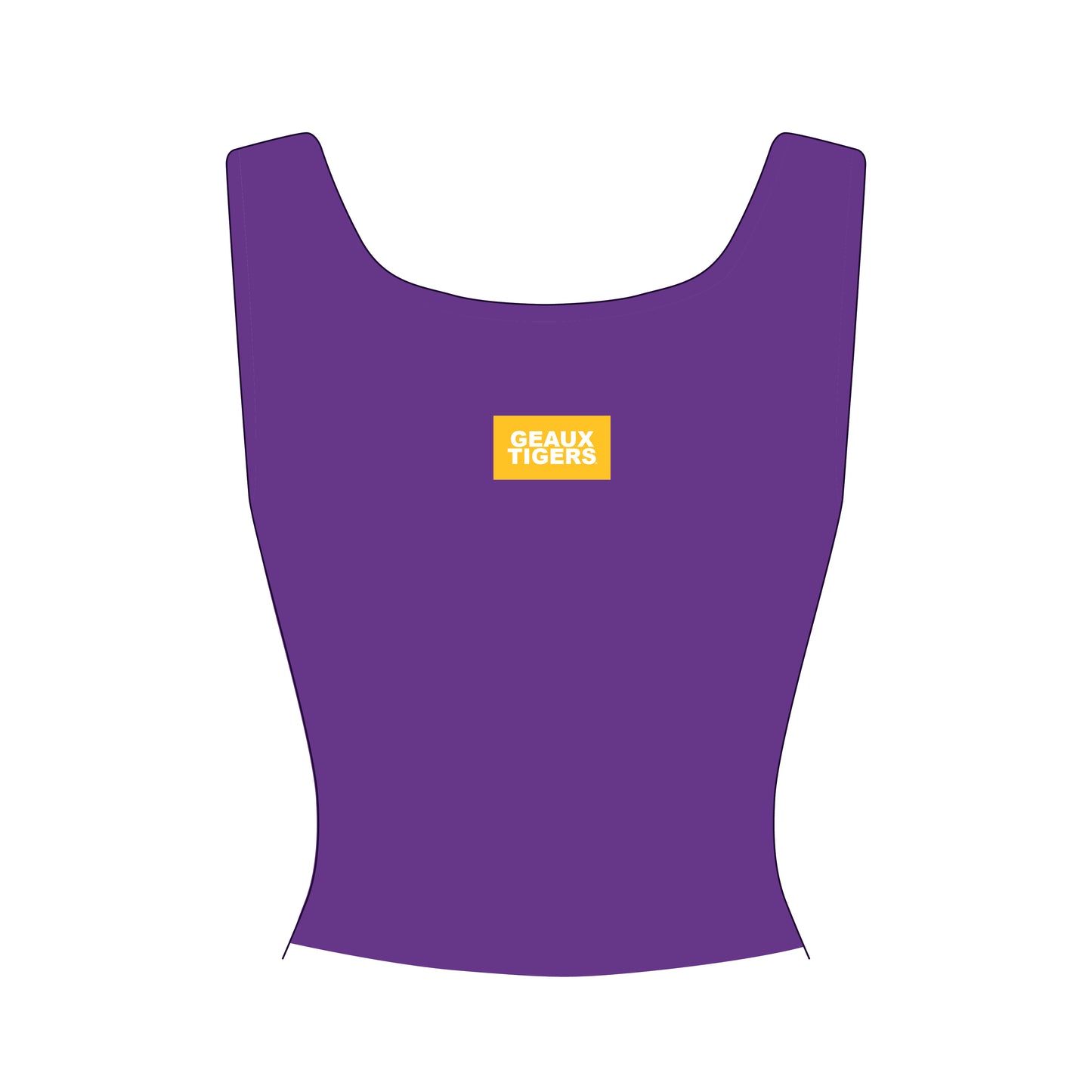The Alli Ribbed Tank Geaux Tigers Woven Label | Purple