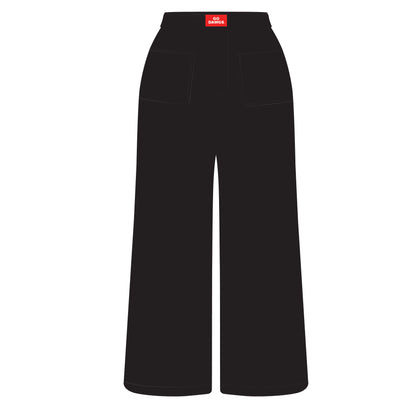 The Ava Airy Pants Go Dawgs Woven Label | Black