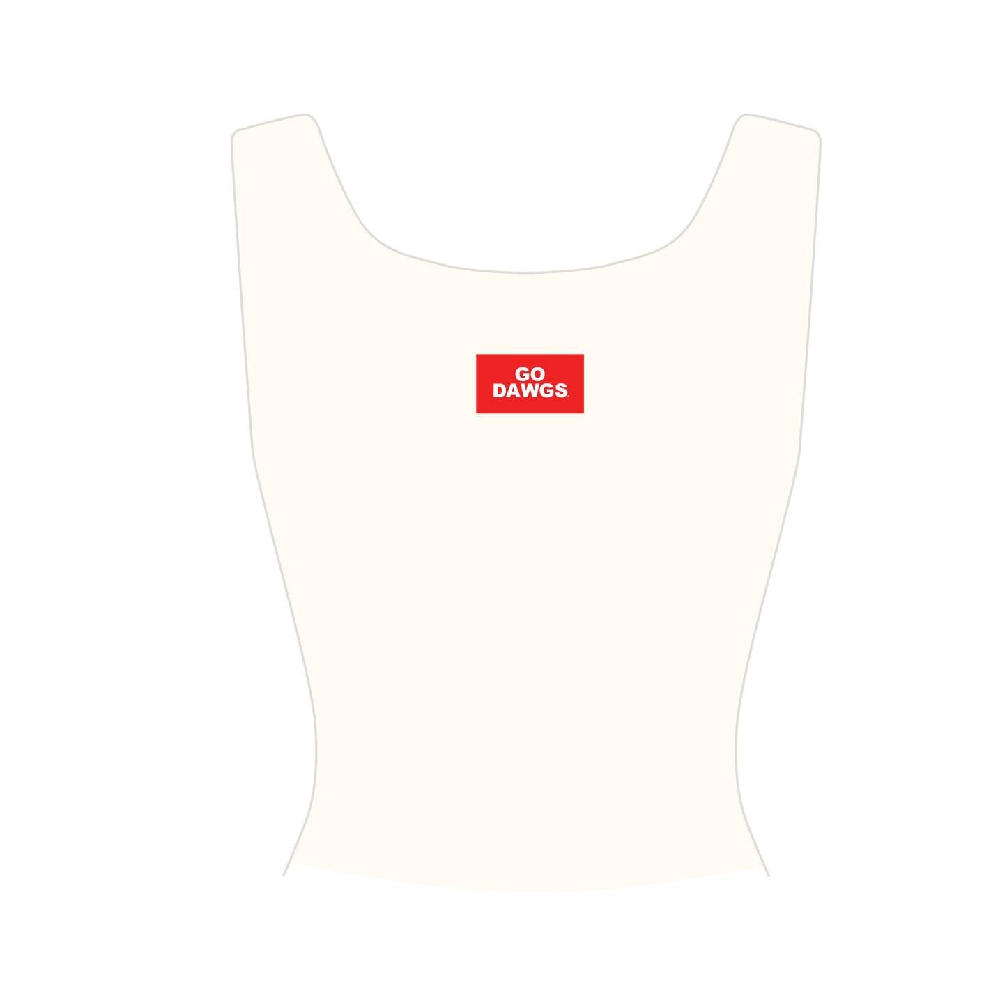 The Alli Ribbed Tank Go Dawgs Woven Label | Bone