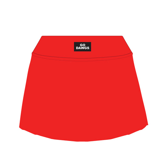 The Alli Tennis Skort Go Dawgs Woven Label | Bright Red