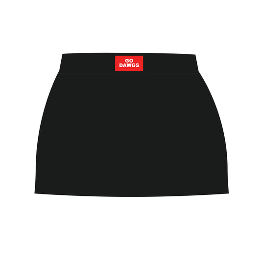 The Hayden High Waisted Skort Go Dawgs Woven Label | Black