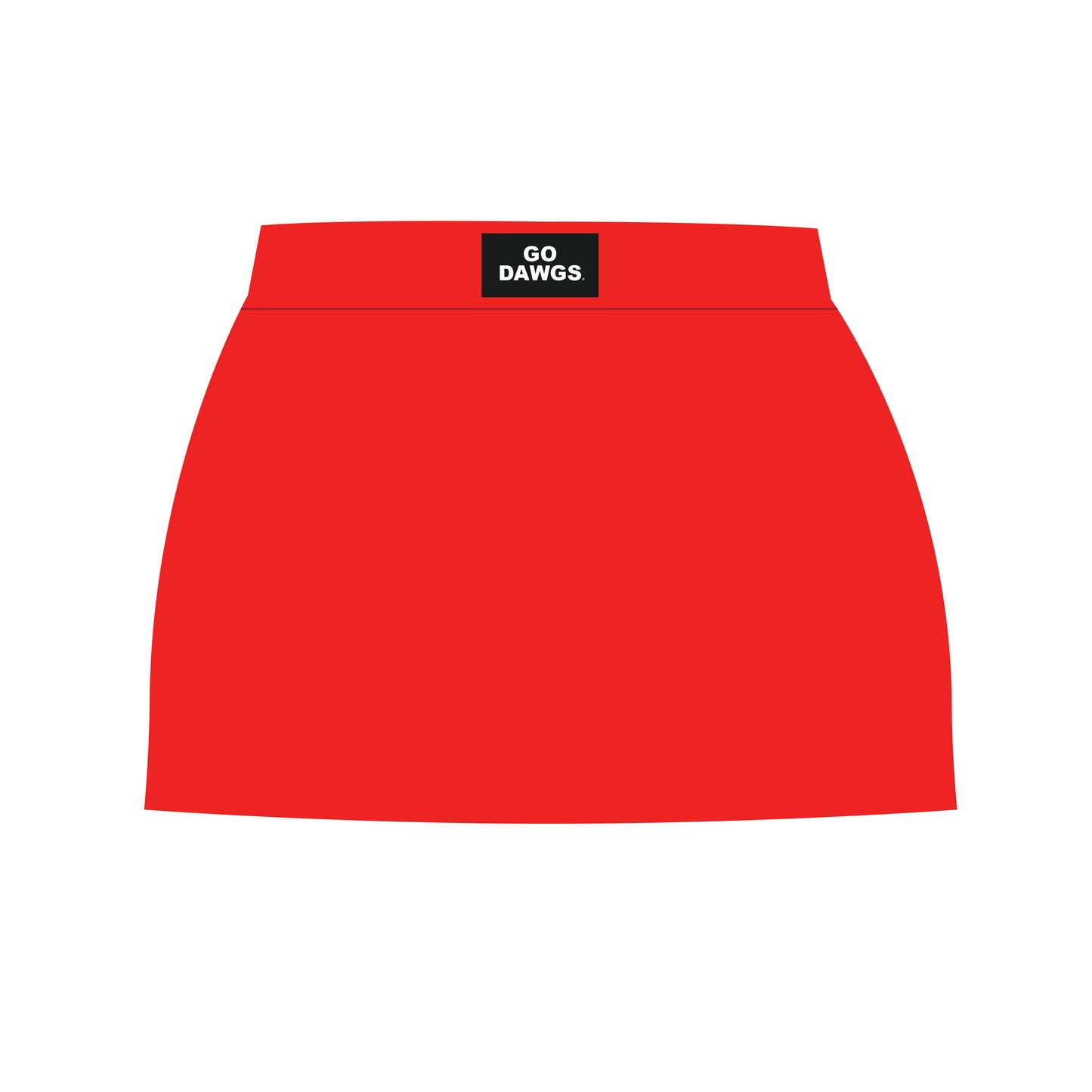 The Hayden High Waisted Skort Go Dawgs Woven Label | Bright Red