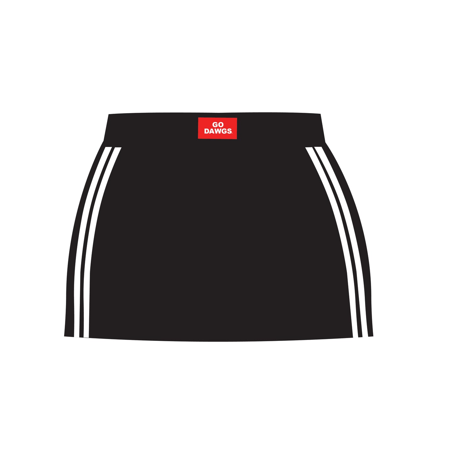 The Savannah Sporty Skort Go Dawgs Woven Label | Black
