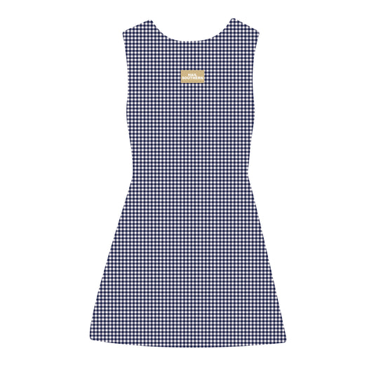The Grace Gingham Dress Hail Southern Woven Label | Navy
