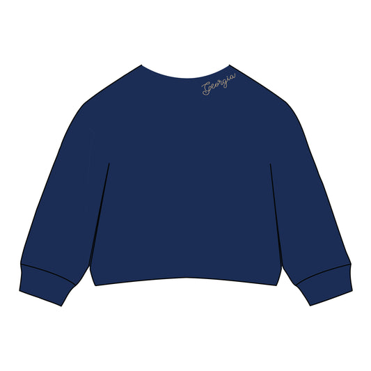 The Lexie Lounge Top Georgia Southern | Navy