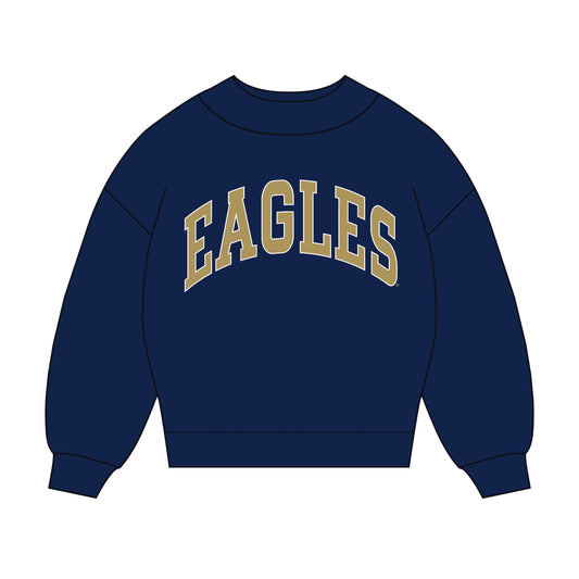 The Madi Classic Mockneck Eagles Applique | Navy