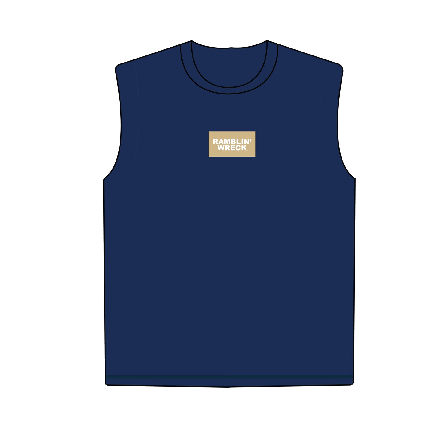 The Anna Active Tank Ramblin' Wreck Woven Label | Navy